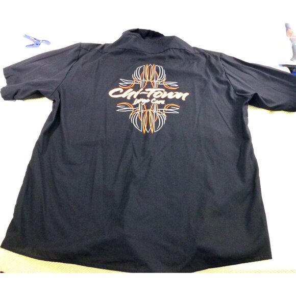 Dickies Chi-Town Large Cars Graphic Button-Up Work Shirt 3XLT Garage Mechanic - Picture 2 of 9